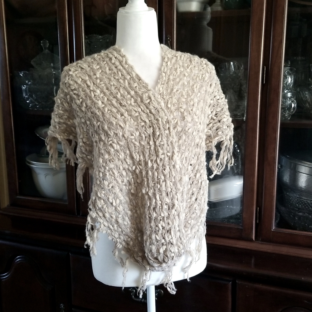 Staring at Stars Cream Tan Knit Scarf